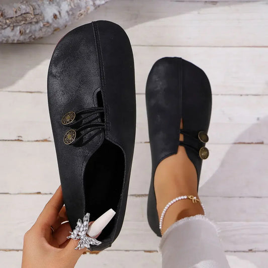Isadora | Mocassin Suède à Boutons