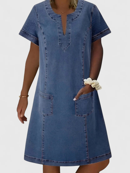 Theodora | Décontracté Denim Robe