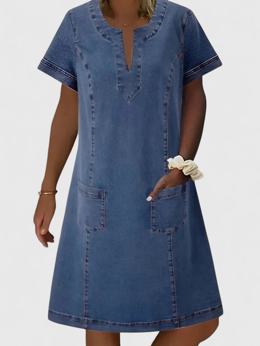 Theodora | Décontracté Denim Robe