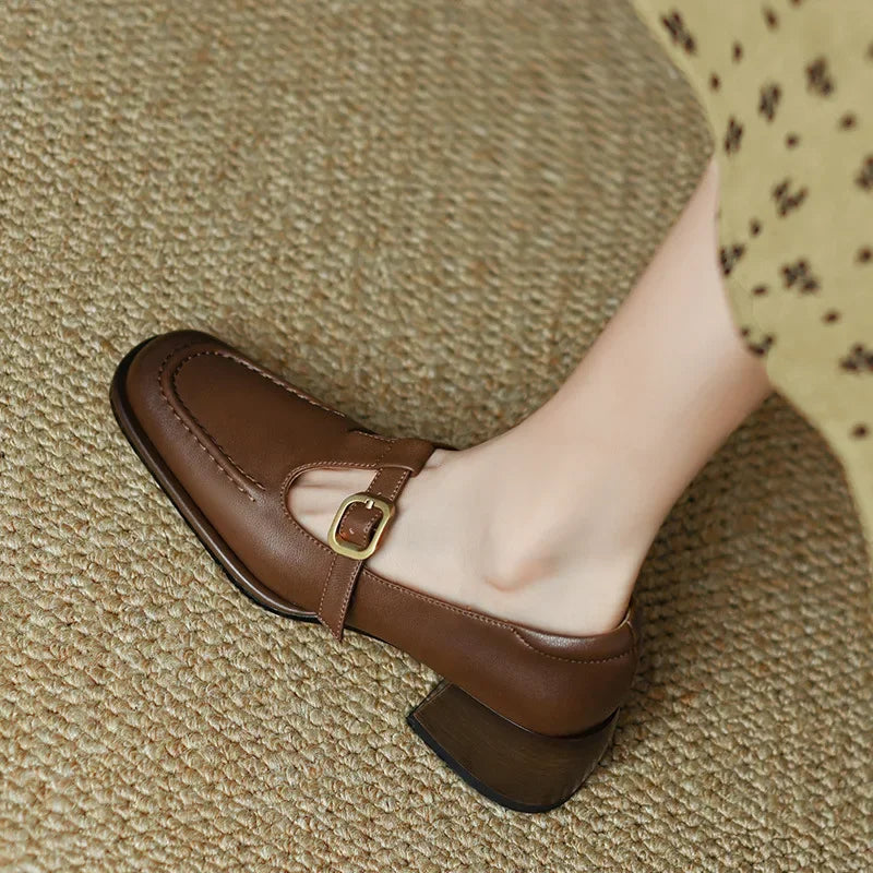 Isabella | Bride en T Talon Bloc Chaussures