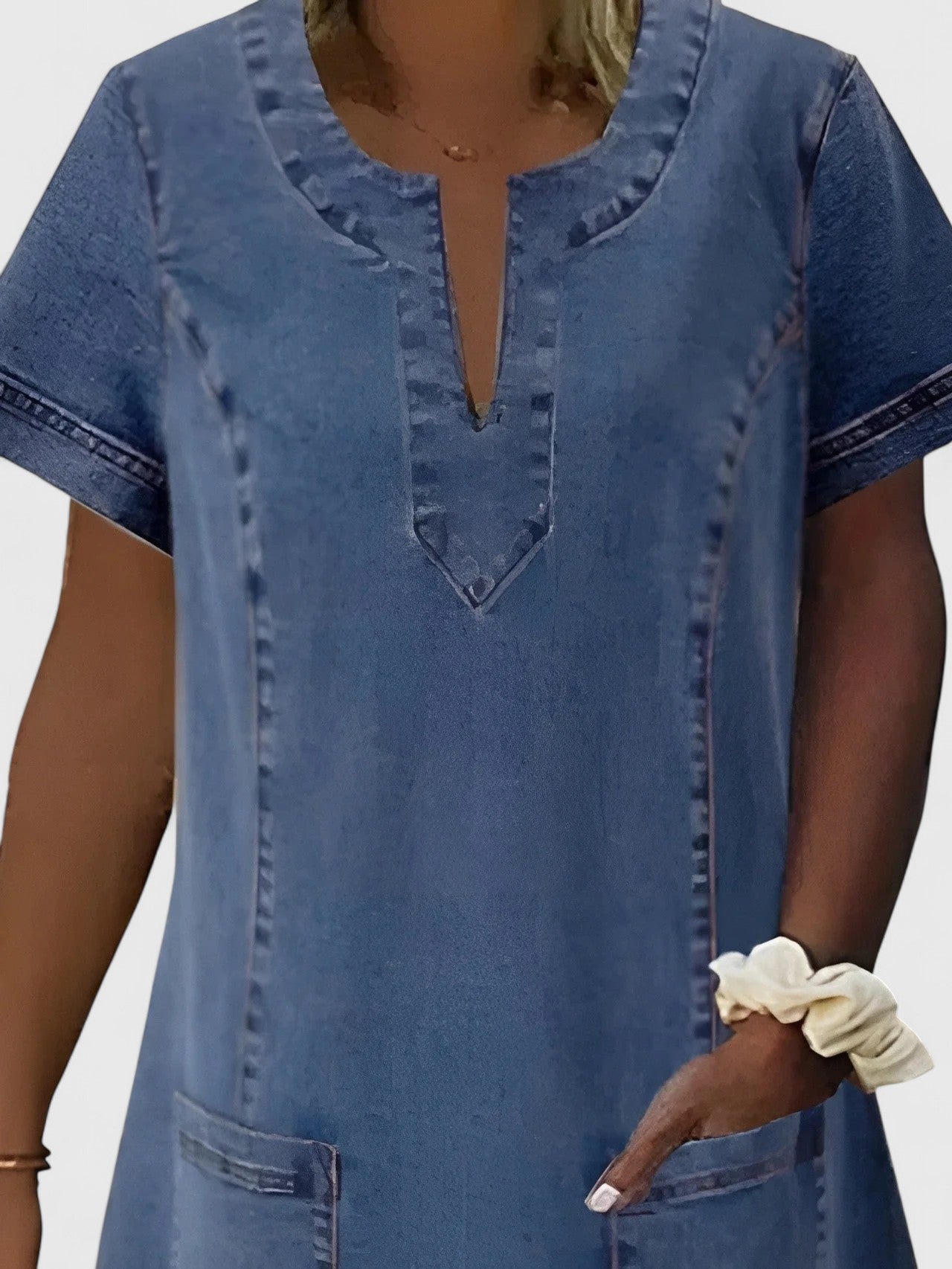 Theodora | Décontracté Denim Robe