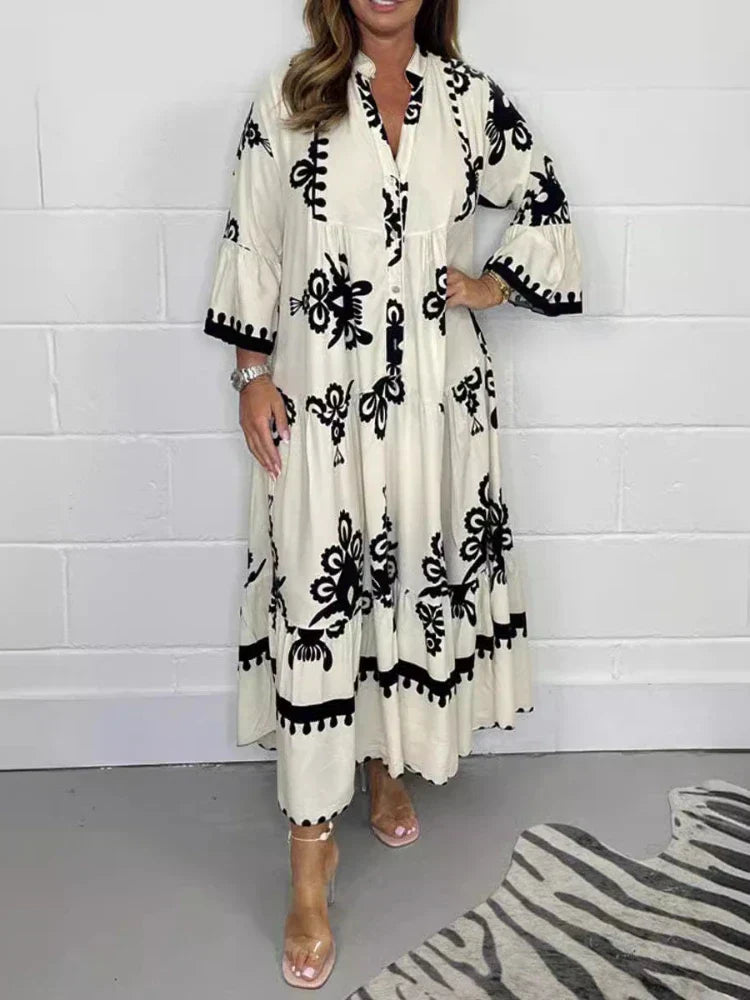 Emilia | Fluide Mi-Longue Day Robe