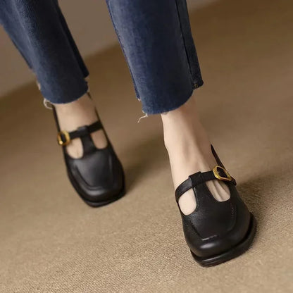 Sophia | Bride en T Talon Bloc Chaussures
