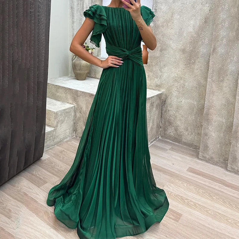 Aria | Fluide Plissé Evening Robe