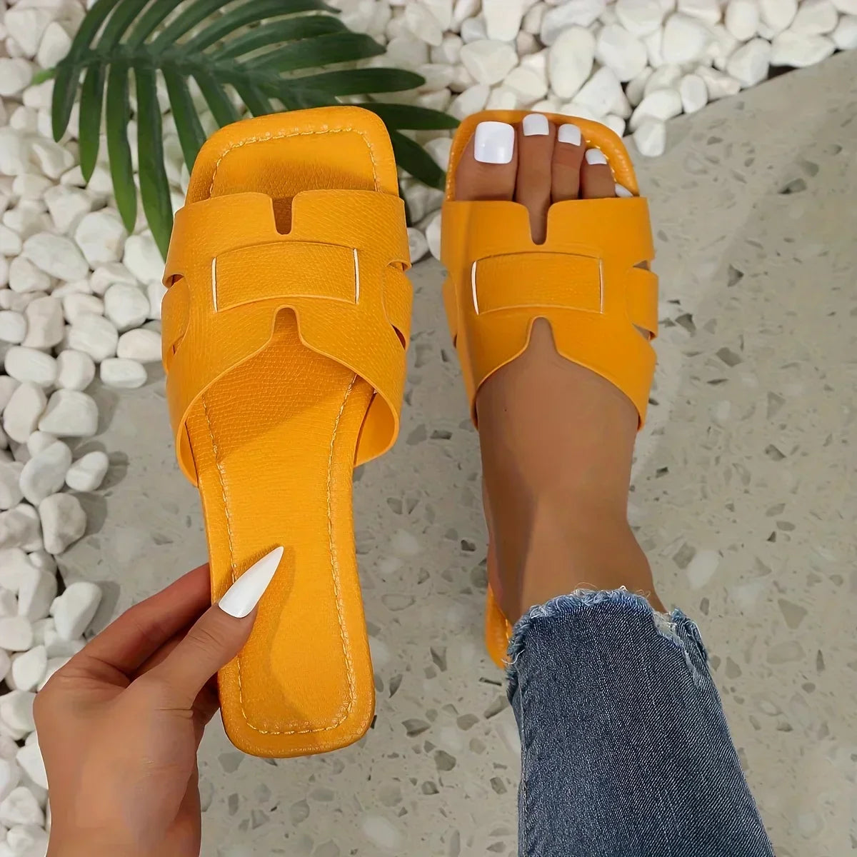 Natasha | Minimaliste Slide Sandales