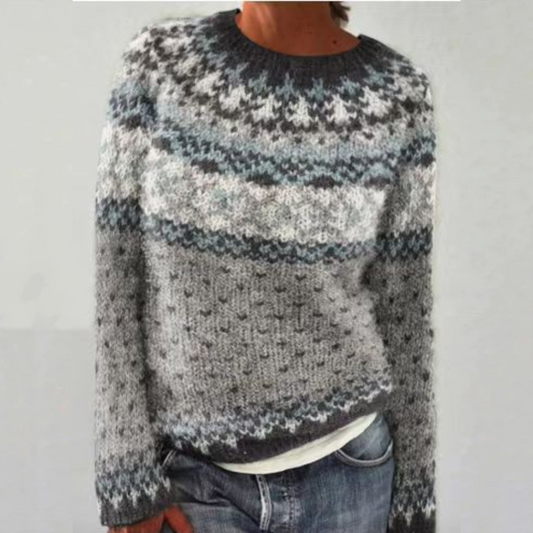 Estelle | Pull Rétro Scandinave Tricoté