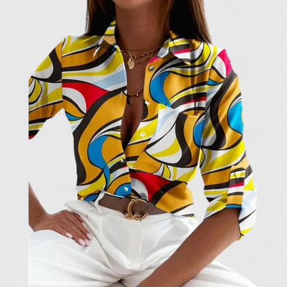 Valentina | Manches Longues Imprimé Blouse