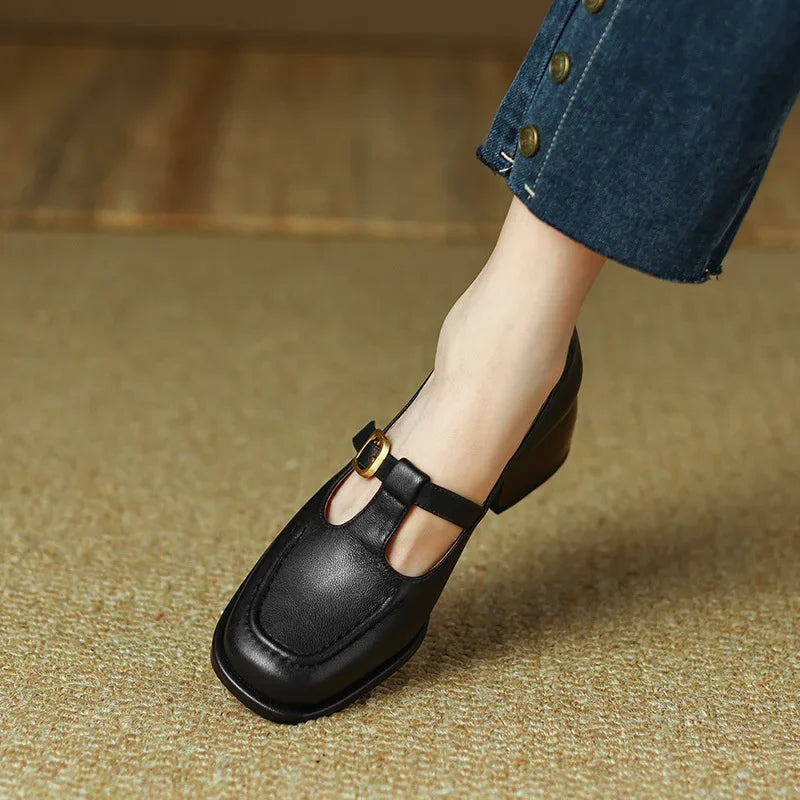 Sophia | Bride en T Talon Bloc Chaussures