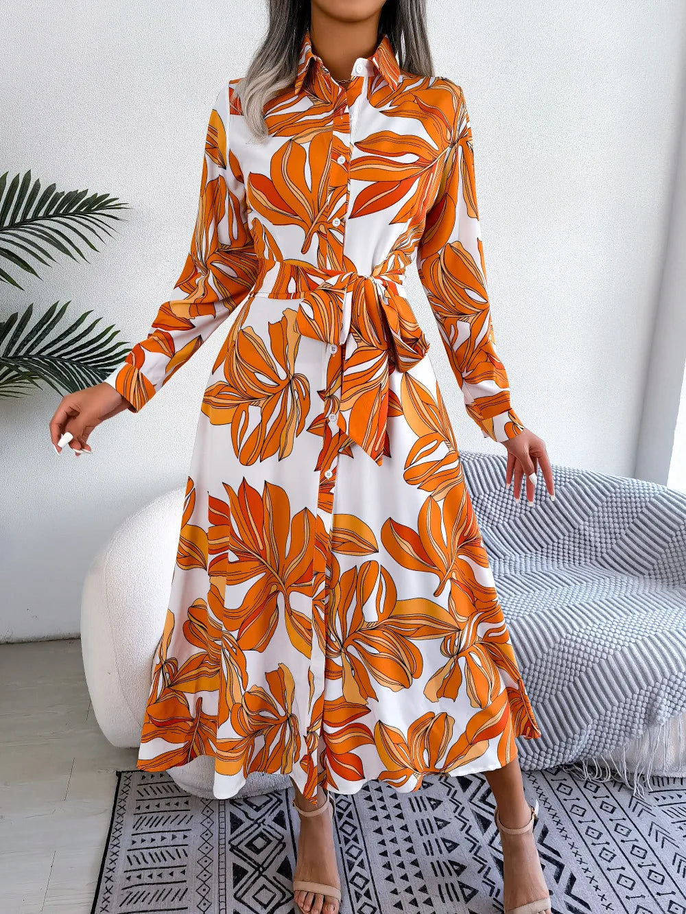 Evangeline | Floral Longue Robe Chemise