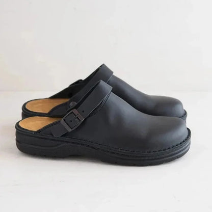 Inès | Mules Ajustables en Cuir