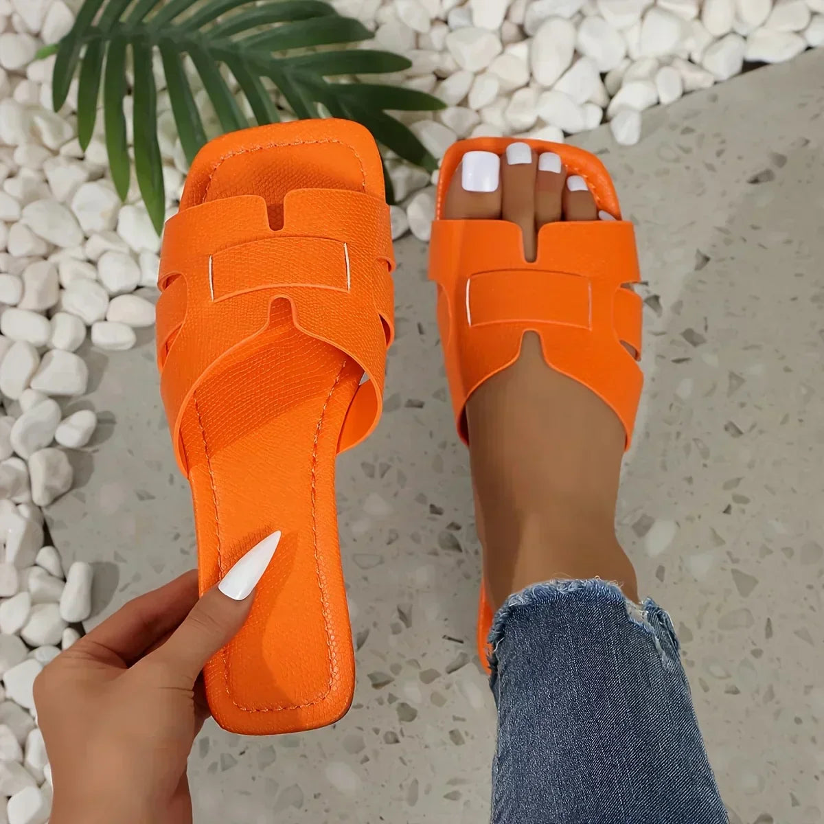 Natasha | Minimaliste Slide Sandales