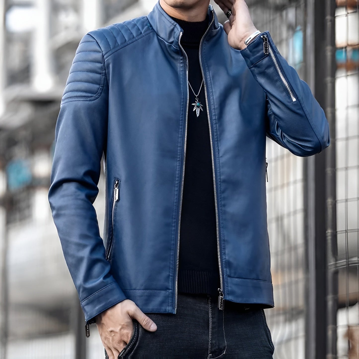 Quentin | Veste Cuir Premium Ajustée