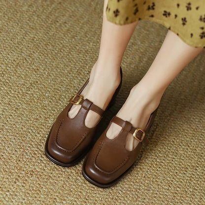 Isabella | Bride en T Talon Bloc Chaussures