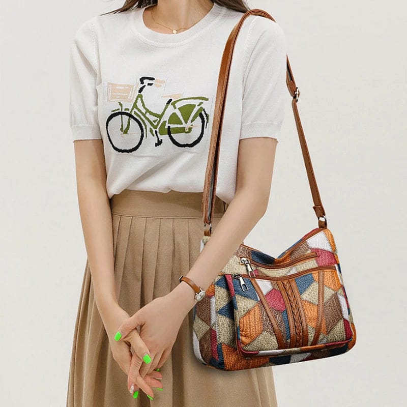 Élodie | Sac Épaule Patchwork Élégant