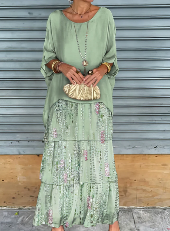 Gabrielle | Robe Maxi Fluide Élégante