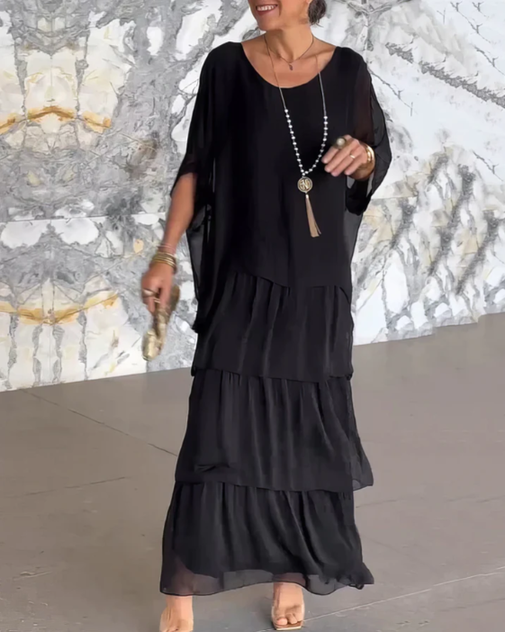 Gabrielle | Robe Maxi Fluide Élégante