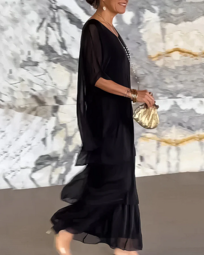 Gabrielle | Robe Maxi Fluide Élégante