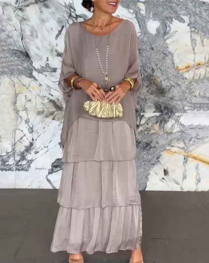 Gabrielle | Robe Maxi Fluide Élégante