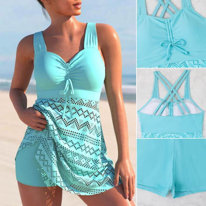 Élodie | Robe de Bain Tankini Froncée