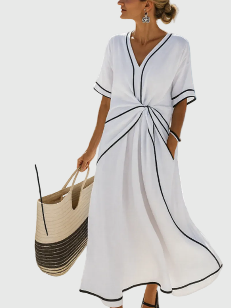 Serena | Fluide Mediterranean Robe Longue