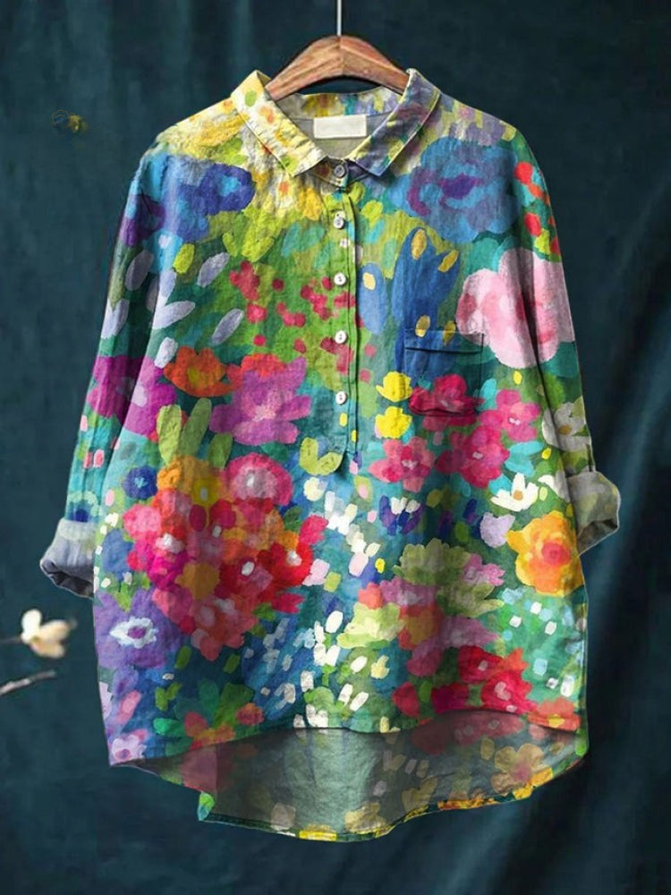 Margot | Chemise Brodée Motifs Floraux