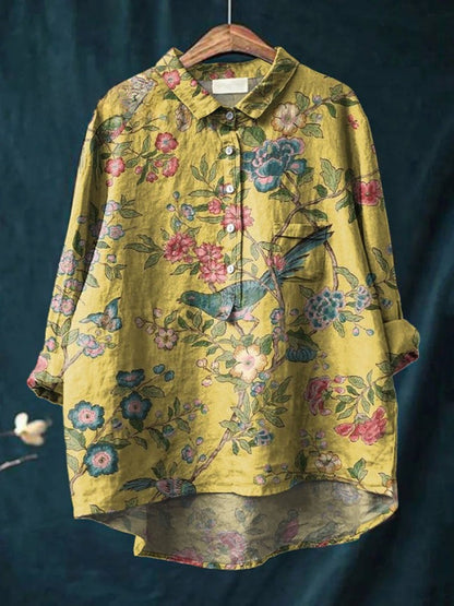 Margot | Chemise Brodée Motifs Floraux