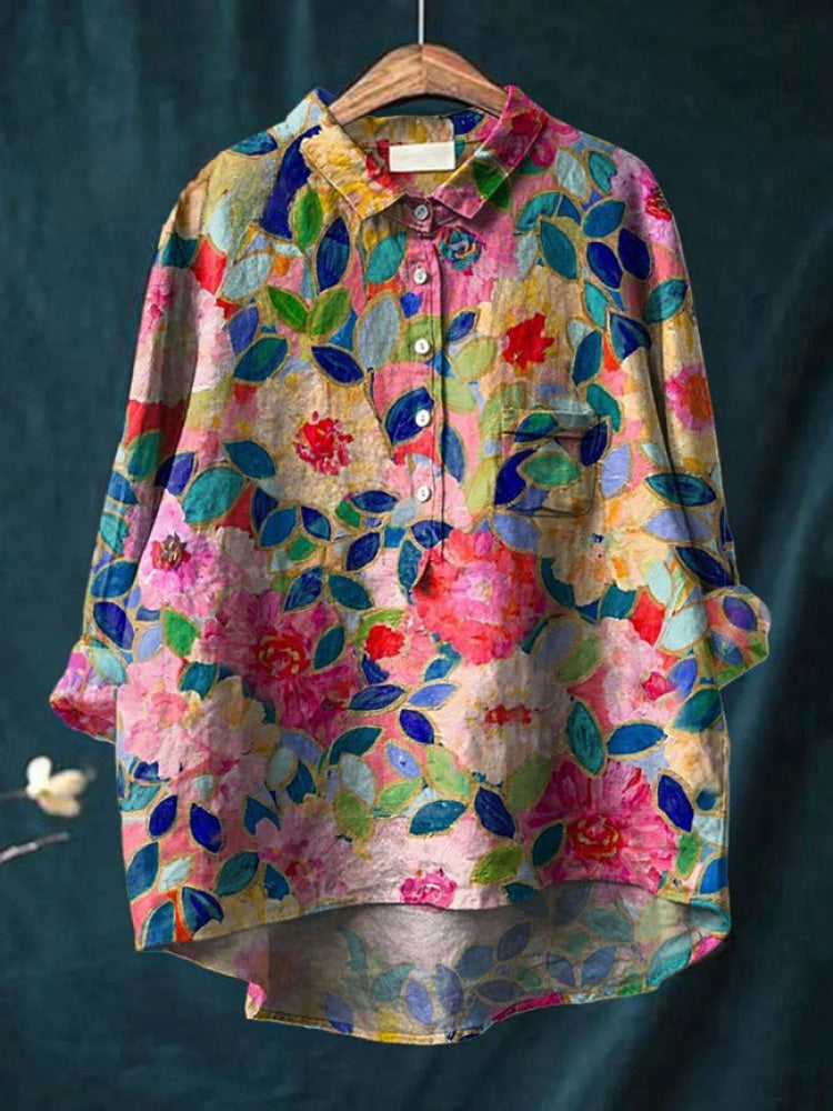 Margot | Chemise Brodée Motifs Floraux