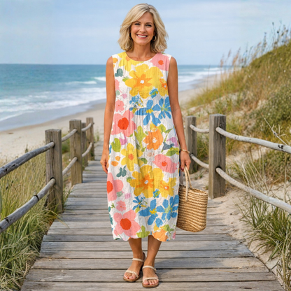 Sophie | Robe Midi Florale Pastel