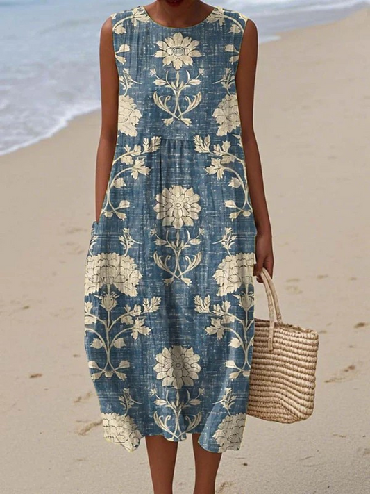 Élodie | Robe Midi Bohème Florale