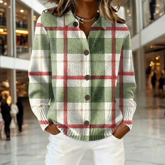 Isabella | Rétro Tartan Sans Manches Blazer