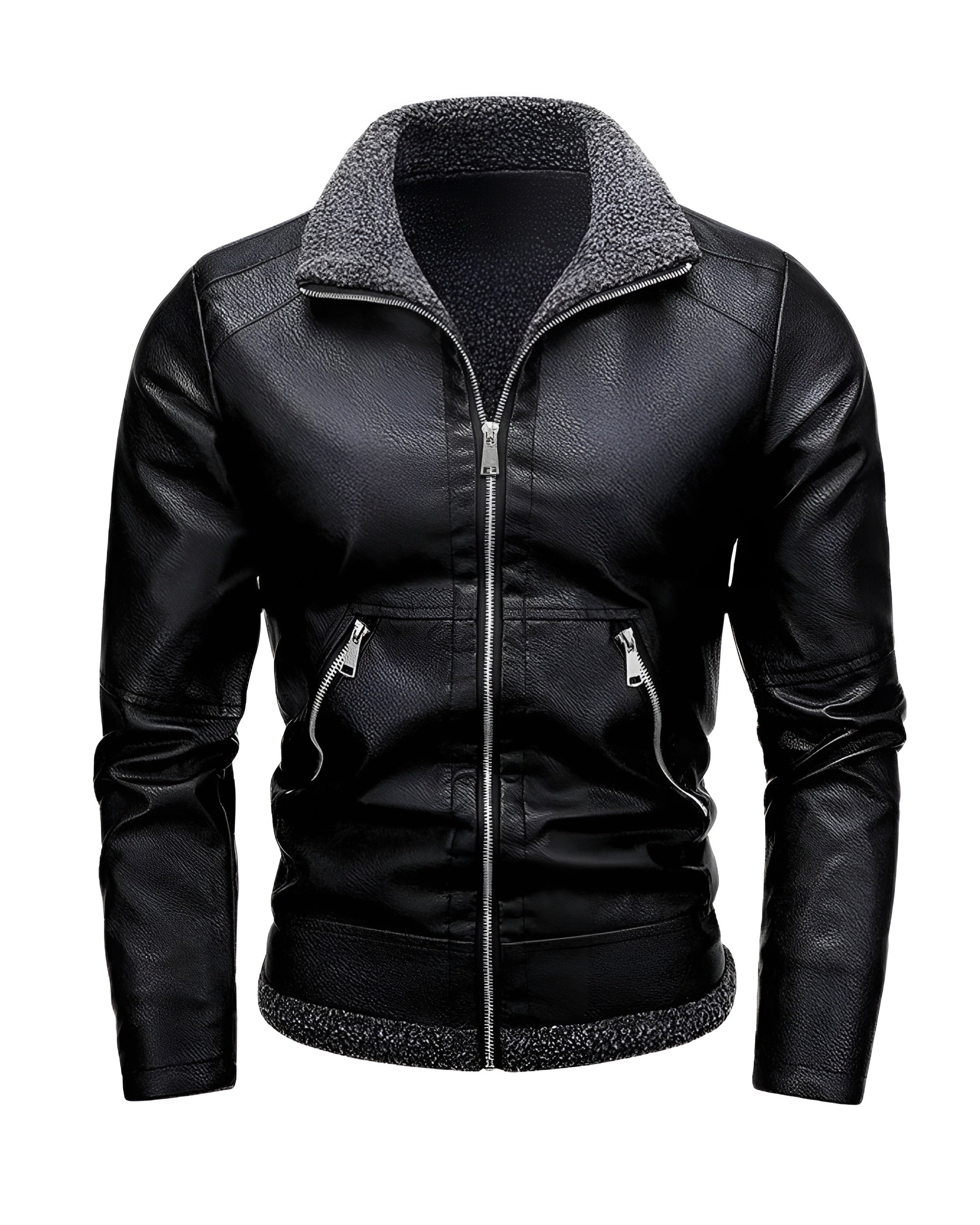 Adrian | Veste en Cuir Doublée Polaire