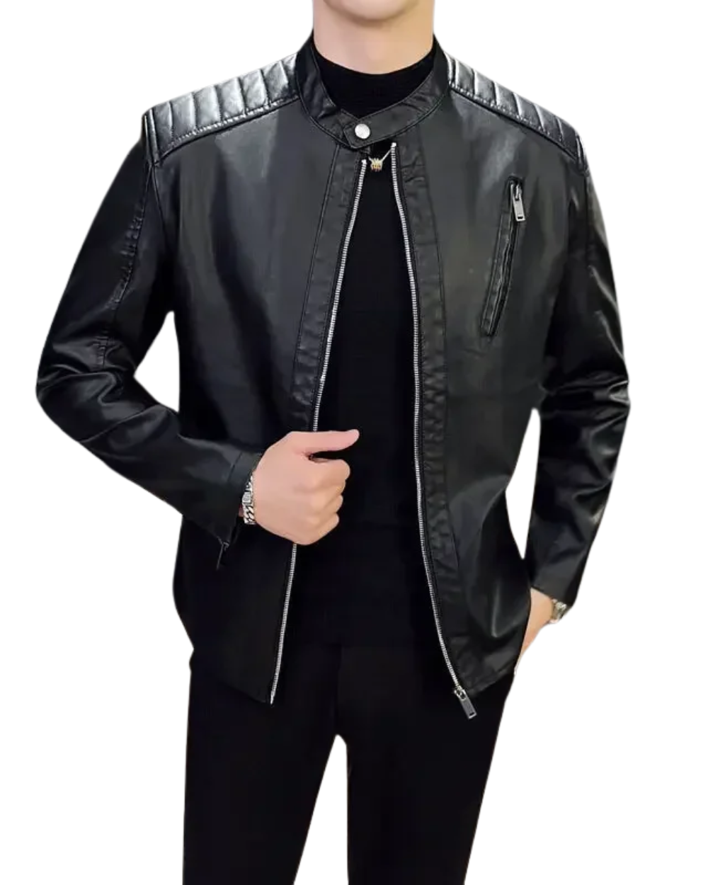 Bastian | Veste en Cuir Structurée