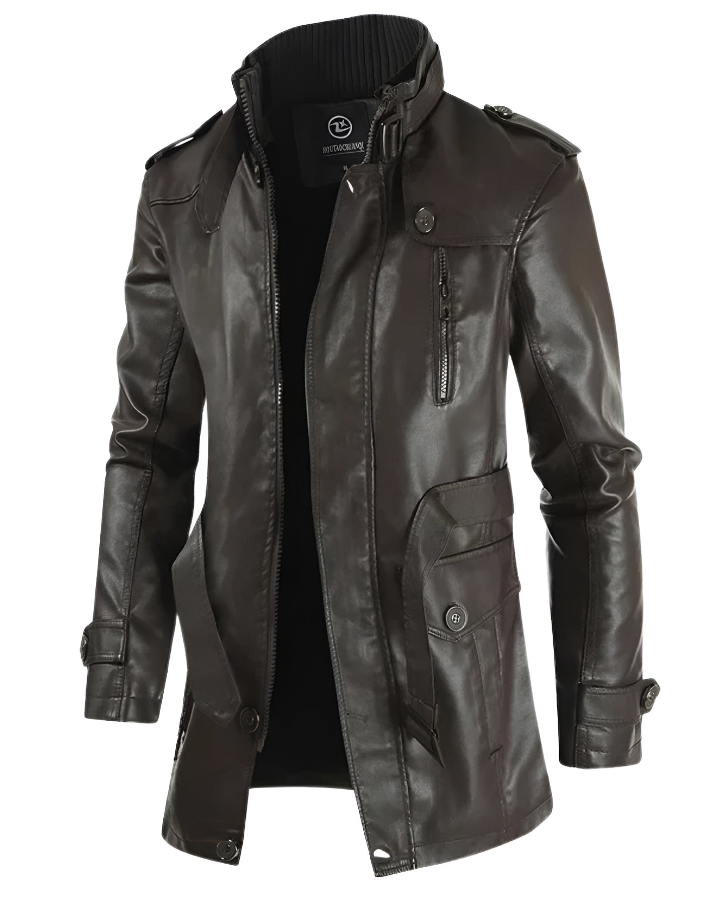 Romain | Manteau Long en Cuir Élégant