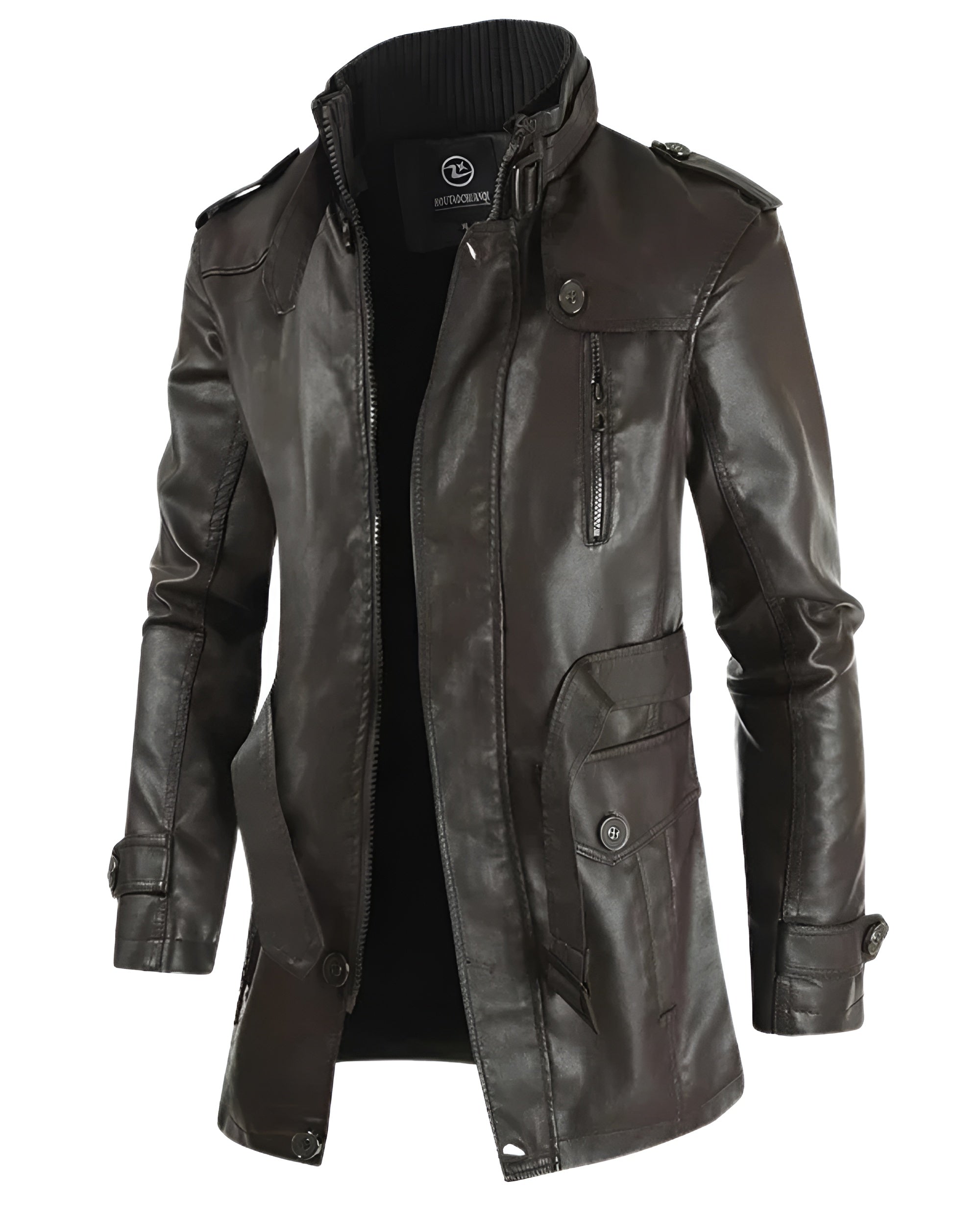 Romain | Manteau Long en Cuir Élégant