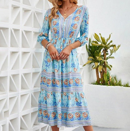 Celeste | Fluide Bohème Plage Robe