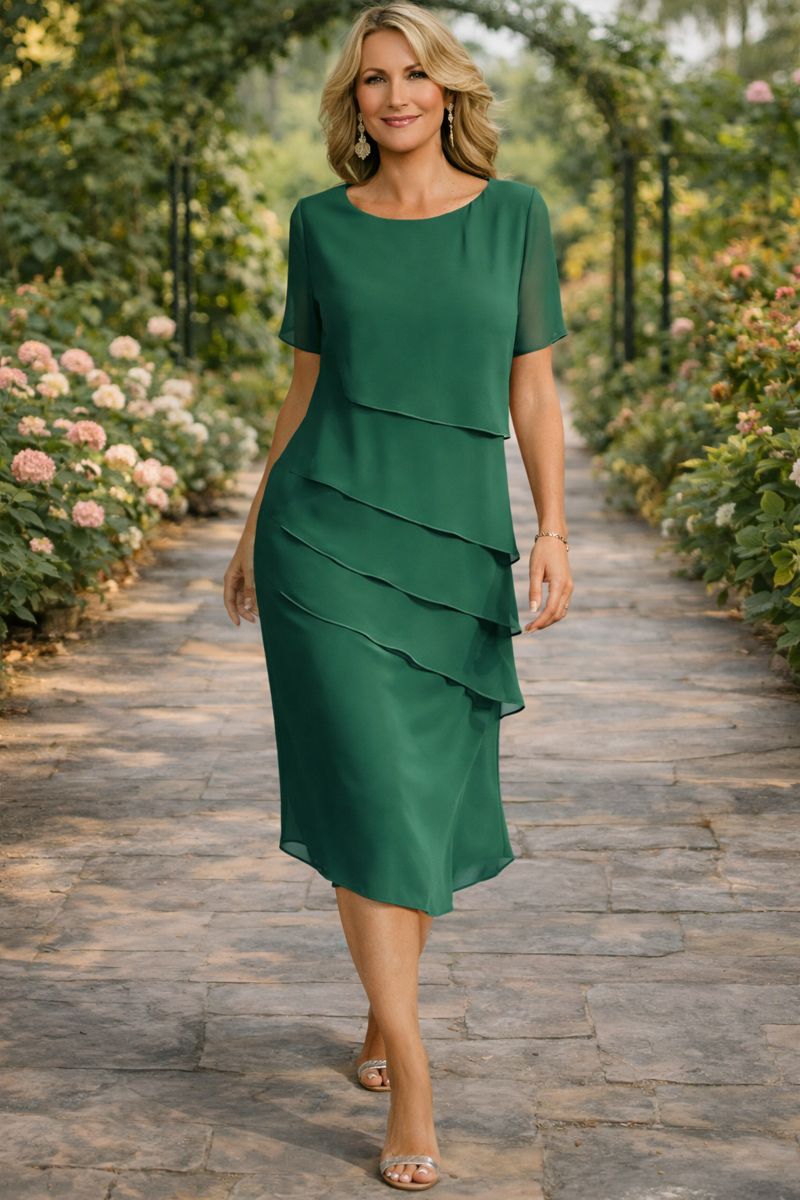 Margot | Robe Midi Superposée en Mousseline
