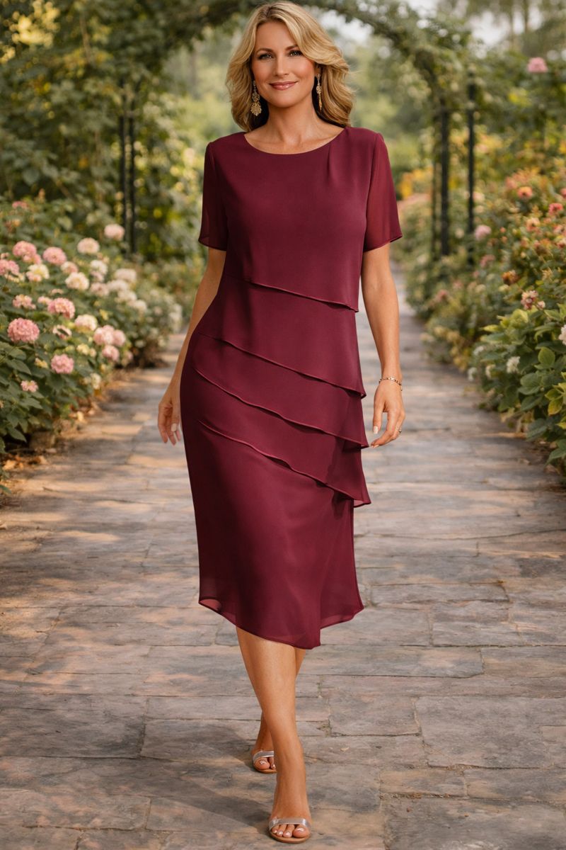 Margot | Robe Midi Superposée en Mousseline