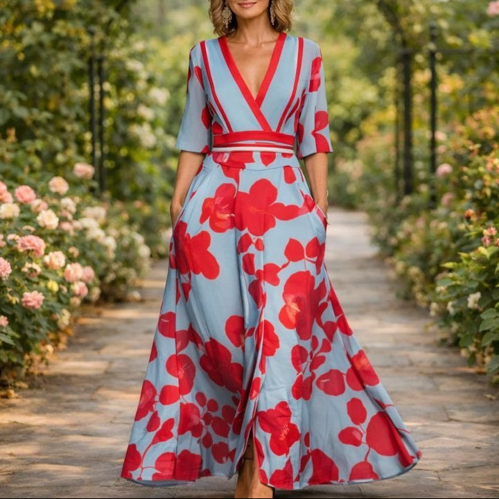 Anaïs | Robe Longue Col V Fluide