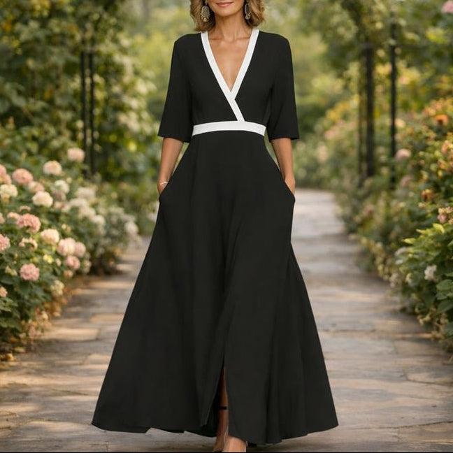 Anaïs | Robe Longue Col V Fluide