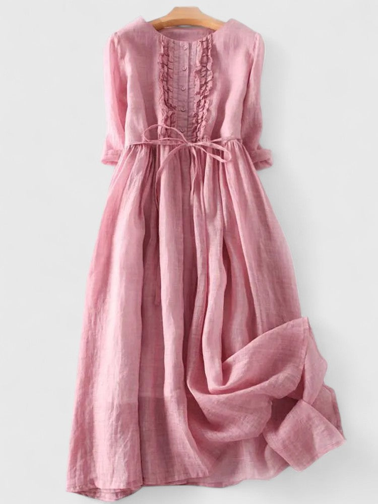 Margot | Robe Mi-Longue en Lin