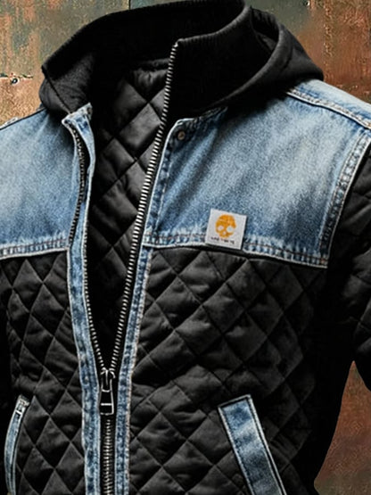 Hugo | Parka Matelassée À Détails Denim