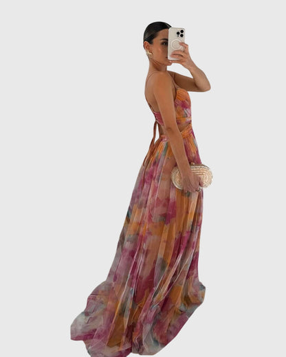Rosalie | Floral Robe Longue