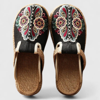 Valentina | Brodé Floral Mules