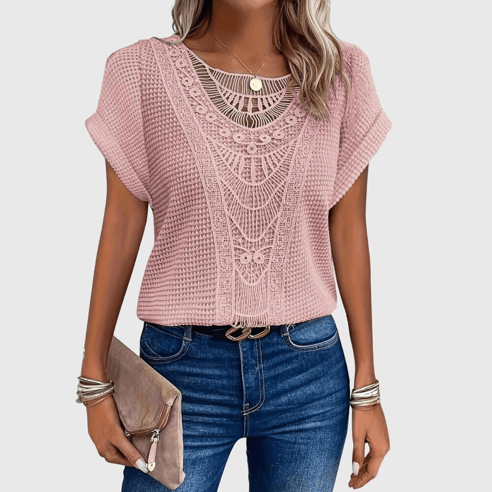Celeste | Dentelle-Détail Ibiza Blouse