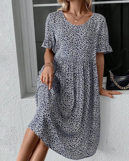 Ophelia | Romantique Fleur Robe Mi-Longue