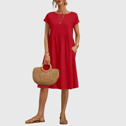 Celeste | Fluide Printemps Robe Mi-Longue