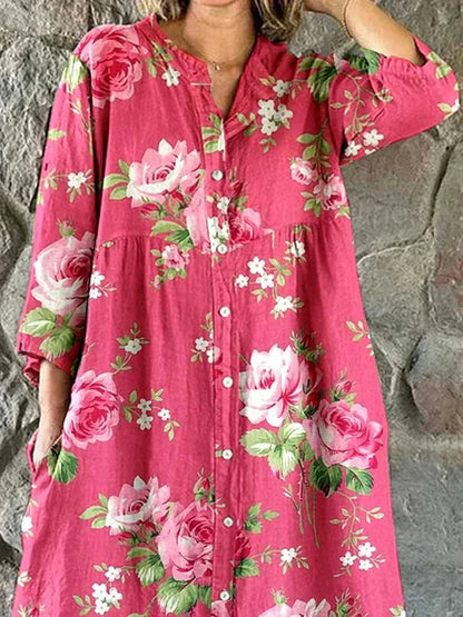 Amélie | Robe Chemise Florale Artistique