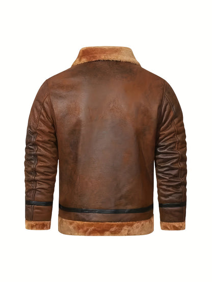 Matthias | Blouson Pilote Matelassé Marron