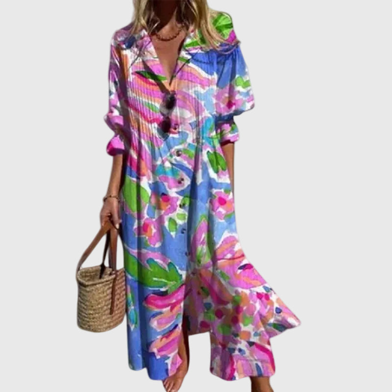 Solène | Robe Longue Bohème Élégante