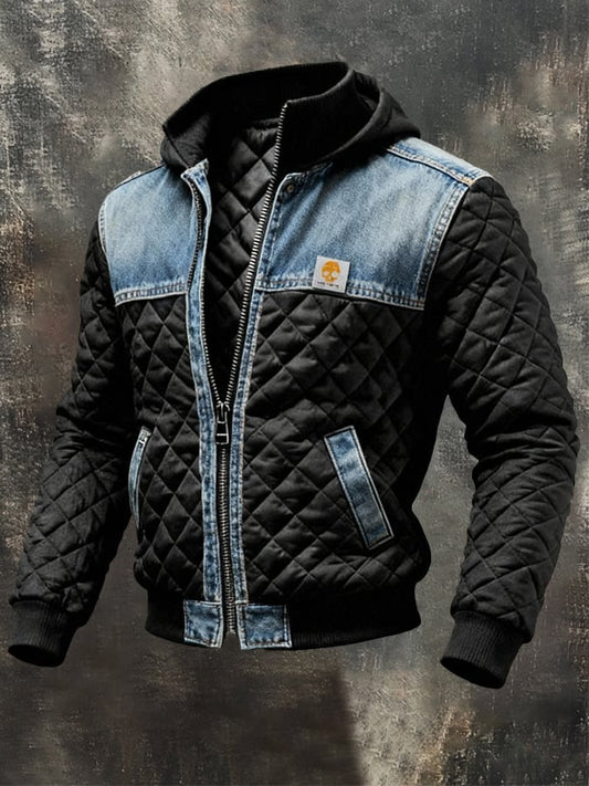 Hugo | Parka Matelassée À Détails Denim